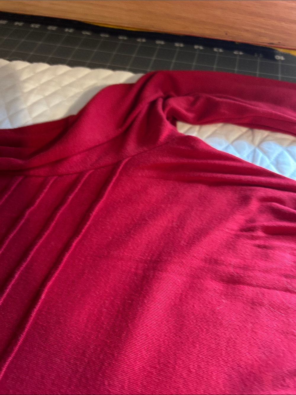 Sonoma Long-Sleeve Pintuck Top in Burgundy - Picture 7 of 7